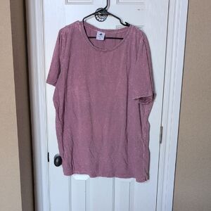 Relaxed Dusty Rose Short-Sleeve Tee